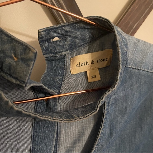Anthropologie Cloth & Song Chambray Top - Picture 6 of 8